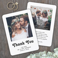 QR Code Wedding Foto Website Einfaches Retro