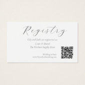 QR Code Wedding Gift Registrierungskarte (Vorderseite)