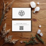 QR Code Wedding Registry Romantic Pagan Wicca Begleitkarte<br><div class="desc">Ein Pentagramm aus Holz,  umgeben von lebhaften Blumen,  steht im Mittelpunkt dieser Ausstellung,  die die Elemente,  männlich und weiblich und den ewigen Lebenszyklus symbolisiert. Bild auf der Rückseite der Gehäusekarte,  QR-Code auf der Vorderseite mit Webstite.</div>