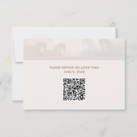 QR Code Wedding RSVP Card (Rückseite)