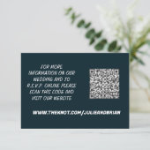 QR Code Wedding RSVP Card Dankeskarte (Stehend Vorderseite)