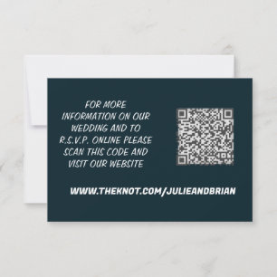QR Code Wedding RSVP Card Dankeskarte