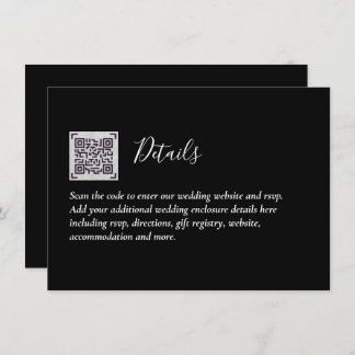 QR Code Wedding RSVP Details Geschenke Hotelwebsit Begleitkarte