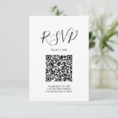 QR Code Wedding RSVP Enclosure Card (Stehend Vorderseite)