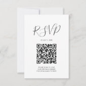 QR Code Wedding RSVP Floral Enclosure Card (Vorderseite)