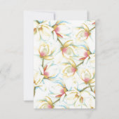 QR Code Wedding RSVP Floral Enclosure Card Karte (Rückseite)