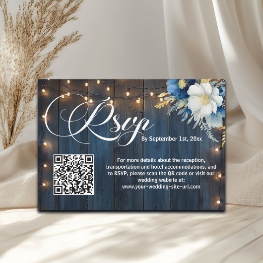 QR Code Wedding RSVP Karte