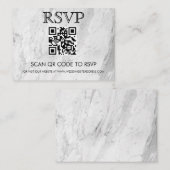 QR Code Wedding RSVP Simple Visitenkarte (Vorne/Hinten)
