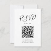 QR Code Wedding RSVP Watercolor Enclosure Card (Vorderseite)