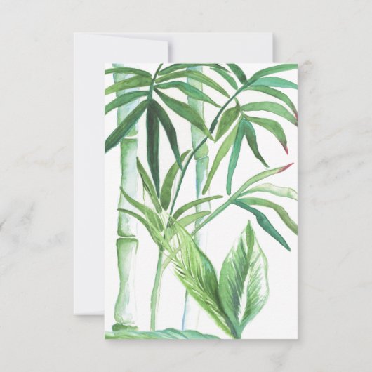 QR Code Wedding RSVP Watercolor Enclosure Card (Rückseite)