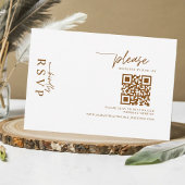 QR Code Wedding - Rustic Terracotta Floral RSVP Karte