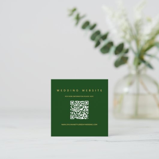 QR Code Wedding Website Begleitkarte (Stehend Vorderseite)