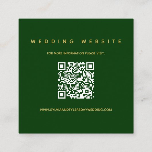 QR Code Wedding Website Begleitkarte (Vorderseite)