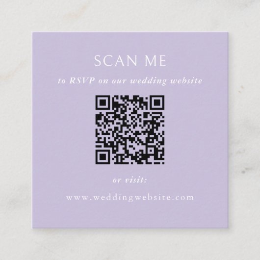 QR Code Wedding Website Begleitkarte (Vorderseite)
