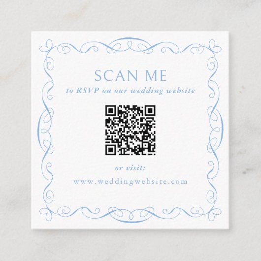 QR Code Wedding Website Begleitkarte (Vorderseite)