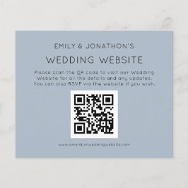 QR Code Wedding Website Blue Encl