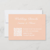 QR Code Wedding Website Details Umschließungskarte RSVP Karte (Vorderseite)