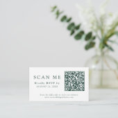 QR Code Wedding Website Emerald Green Wedding RSVP Begleitkarte (Stehend Vorderseite)