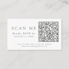 QR Code & Wedding Website Eukalyptus Wedding RSVP Begleitkarte