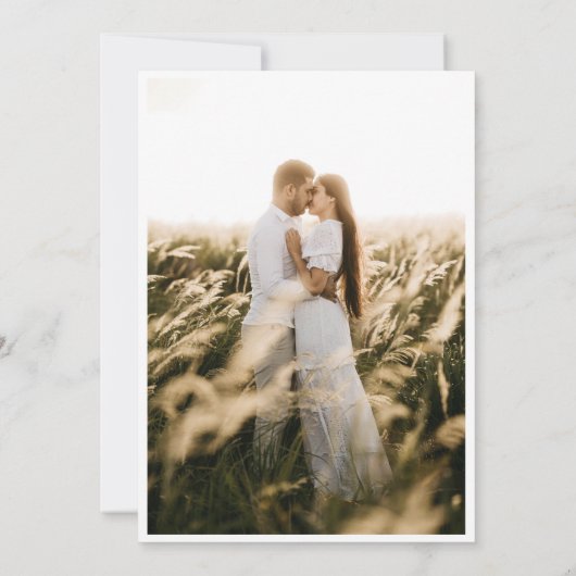 QR Code Wedding Website Foto Save the Date (Rückseite)