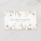 QR Code & Wedding Website Garden Blume UAWG Begleitkarte (Rückseite)