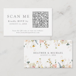QR Code & Wedding Website Garden Blume UAWG Begleitkarte