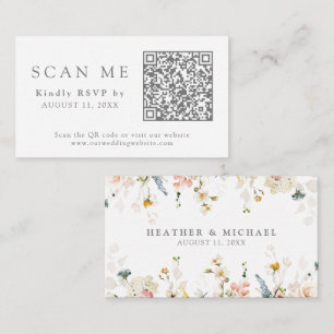QR Code & Wedding Website Garden Blume UAWG Begleitkarte