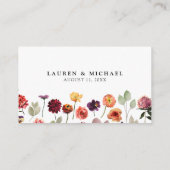 QR Code & Wedding Website Herbst Summer UAWG Begleitkarte (Rückseite)