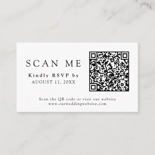 QR Code & Wedding Website Herbst Summer UAWG Begleitkarte (Vorderseite)