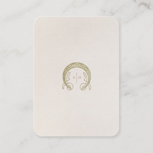 QR Code Wedding Website Info Jugendstil Begleitkarte (Rückseite)