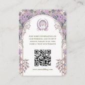 QR Code Wedding Website Info Jugendstil Begleitkarte (Vorderseite)