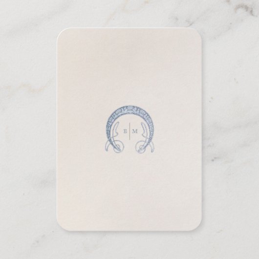 QR Code Wedding Website Info Jugendstil Begleitkarte (Rückseite)