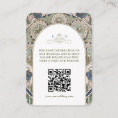 QR Code Wedding Website Info Jugendstil Begleitkarte (Vorderseite)