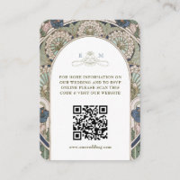 QR Code Wedding Website Info Jugendstil