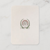 QR Code Wedding Website Info Jugendstil-Enthüllung Begleitkarte (Rückseite)