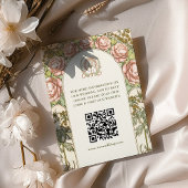 QR Code Wedding Website Info Jugendstil-Enthüllung Begleitkarte
