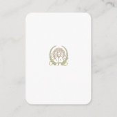 QR Code Wedding Website Info Jugendstil-Enthüllung Begleitkarte (Rückseite)