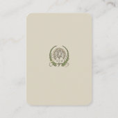 QR Code Wedding Website Info Jugendstil-Enthüllung Begleitkarte (Rückseite)