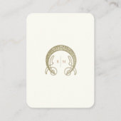 QR Code Wedding Website Info Jugendstil-Enthüllung Begleitkarte (Rückseite)