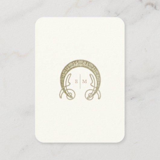 QR Code Wedding Website Info Jugendstil-Enthüllung Begleitkarte (Rückseite)