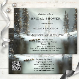 QR Code Weihnachts-Bridal-Dusche Einladung