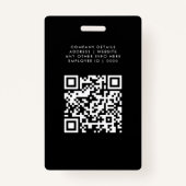 QR-Code Weiße, benutzerdefinierte Logos Mitarbeite Ausweis (Rückseite)