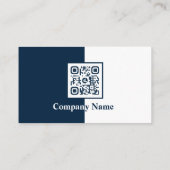 QR-Code Weiße und blaue Finanzplaner Visitenkarte (Rückseite)