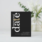 QR Code Weißer Goldtext Schwarzer Rett Datum (Stehend Vorderseite)