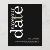 QR Code Weißer Goldtext Schwarzer Rett Datum (Vorderseite)