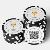 QR-Code Weißer Wein Gutschein Pokerchips (Stapel)