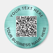 QR-Code Werbe-Mintgrün Magnet (Vorne)