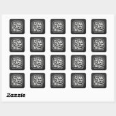 QR Code Werbe-Name Kontakt Web Natural Gray Quadratischer Aufkleber (Blatt)