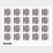 QR-Code Werbe-Name Kontakt-Webadresse Rose Quadratischer Aufkleber (Blatt)
