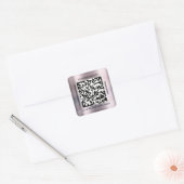 QR-Code Werbe-Name Kontakt-Webadresse Rose Quadratischer Aufkleber (Umschlag)